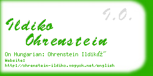 ildiko ohrenstein business card